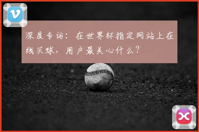 深度专访：在世界杯指定网站上在线买球，用户最关心什么？